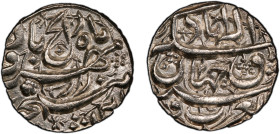MUGHAL: Akbar I, 1556-1605, AR rupee, Allahabad, ND, KM-97.1, a lovely mint state example! PCGS graded MS63.
Estimate: USD 150 - 250