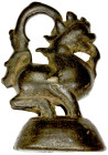 BURMA: AE opium weight (767g), ca. 1752-1867, Opitz p.376-8, Gear Period E, 1.69lbs, 95mm tall, to (mythical lion) type on an elongated octagonal base...