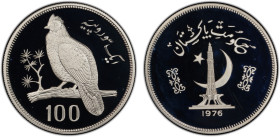 PAKISTAN: Islamic Republic, AR 100 rupees, 1976, KM-40, Conservation Series - Western Horned Tragopan Pheasant, PCGS graded Proof 68 DCAM.
Estimate: ...