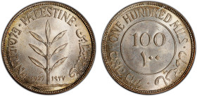 PALESTINE: British Mandate, AR 100 mils, 1927, KM-7, a wonderful quality example! PCGS graded MS64.
Estimate: USD 100 - 150