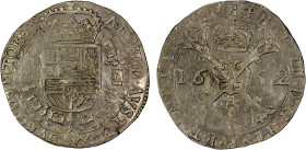 BELGIUM: TOURNAI: Philip IV, 1621-1665, AR patagon (48 sols) (28.17g), 1652, KM-A42, Dav-4470, lightly cleaned, much luster, About Unc.
Estimate: USD...
