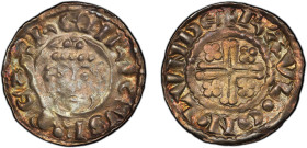 ENGLAND: Henry II, 1154-1189, AR penny, London mint, ND (ca. 1185-1189), S-1345, North-964, short cross type, class Ic, Raul, moneyer; crowned facing ...