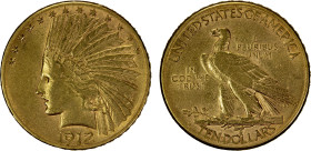 UNITED STATES: AV 10 dollars, 1912-S, KM-130, EF, Indian Head type.
Estimate: USD 800 - 900