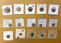ROMAN EMPIRE: LOT of 15 earlier silver coins, denarii unless otherwise noted, including Republic: Flaminiuis Chilo (Craw-302/1), L. Calpurnius Piso Fr...