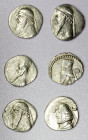 PARTHIAN KINGDOM: LOT of 6 silver drachms, including Mithradates II (4 pcs), Orodes II (1), and Vologases III (1); all in at least VF; retail value $4...