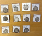 SASANIAN KINGDOM: LOT of 11 silver drachms, including Kavad I (DA mint, year 11), Hormizd IV (WYHC 4), Khusro II (AHM 26, BYSh 12, GD 12, ML 4, ST 7 &...
