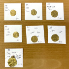 ABBASID: LOT of 7 gold dinars, including type A-220.5 (the caliph al-Amin): AH195 (VF, mount removed, 3.95g); A-222.1 (al-Ma'mun): 196 (Fine, chipped,...