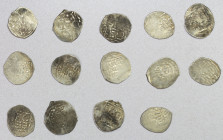 INTERREGNUM (Dila'ites): LOT of 14 silver dirhams, issued during the interregnum between the end of the Sa'dian Sharifs and the start of the the 'Alaw...