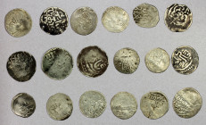 CHAGHATAYID KHANS: LOT of 18 small silver coins, various types including pre-702 dirhams and the later 1/6 dinar denomination (aka dangi), mostly attr...