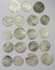 ILKHAN: Abu Sa'id, 1316-1335, LOT of 19 silver double dirhams, various types, including mints of Bayburt, Erzinjan, Kashan, Kayseri, Sivas, Sultaniya,...