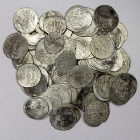 JALAYRIDS: Shaykh Uways I, 1356-1374, LOT of 74 silver coins, including Jalayrid: types A-2302.1, Isfahan (13) and Kashan (1); A-2302S, mostly Shiraz ...