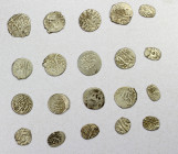 SAFAVID: LOT of 20 silver coins, 18 of 'Abbas I plus 2 of Safi I; 'Abbas I: A-2636.3, AR shahi (12), including mints of Ardabil, Isfahan, Mashhad, Ras...