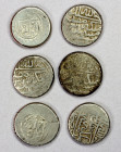 AFSHARID: LOT of 6 double rupis, including Nadir Shah: A-2743, Nadirabad mint, DM (22.72g); and Shahrukh: A-2773, Mashhad 1161 (3 pcs, 23.08g, 22.88g,...