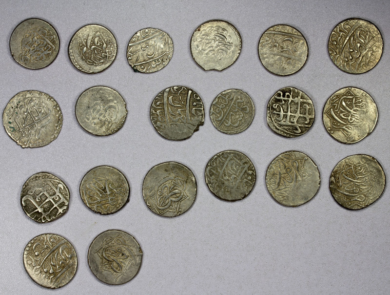 ZAND: LOT of 20 silver coins, including Karim Khan: type A-2800, AR abbasi (3 pc...