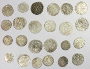 MEDIEVAL ISLAMIC: LOT of 24 silver coins, including Ilkhan: (8 pcs) various rulers, mints of Tabriz, Amul, Anguriya, and Ahlat; Muzaffarid: (1), Shira...