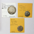 BURMESE KINGDOMS: LOT of 3 silver coins, including Srikshetra: AR unit (9.04g), 7th century, Mahlo-14b.2, Mitch-SEA-435, F-VF (holed and repaired); AR...