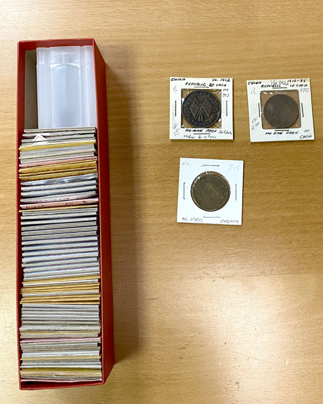 KOREA: LOT of 72 coins, including Ancient China (1 pc), Fengtien (1), Honan (2),...