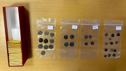 MALACCA (PORTUGUESE): LOT of 66 tin coins, Sebastiao: dinheiro: Singh-Sim S.19 (14 pcs) and Gomes-Se.26.01 (14); and bazaruco: Singh-Sim S.20 (12); an...