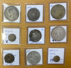 MEXICO: LOT of 9 coins, including 1823MoJM 8 reales, 1860CPV real, 1848 GoPF 2 reales, 1844 GaMC 4 reales, 1842ZsOM 4 reales, 1831GoMJ 8 reales, 1837G...