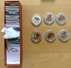 WORLDWIDE: LOT of 82 coins, featuring Birds, including from Belarus (2 pcs), Belize (9), Brazil (1), British Virgin Islands (3), Burma (1), Burundi (5...