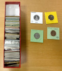 WORLDWIDE: LOT of 81 coins and exonumia items, including Algeria (1 pc), Armenia (1), Australia (3), Austria (1), Bahamas (1), Belgium (1), Belize (9)...