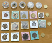 WORLDWIDE: LOT of 21 coins and tokens, featuring Birds, including from Lundy (1 pc), Lithuania (1), Malaysia (2), Nagorno-Karabakh (1), New Zealand (6...