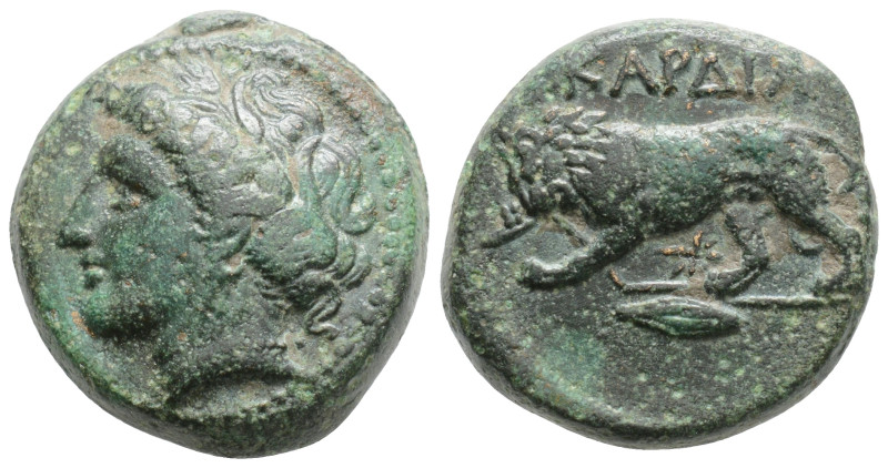 THRACE. Kardia. Ae (Circa 350-309 BC).
Obv: Wreathed head of Persephone left, w...