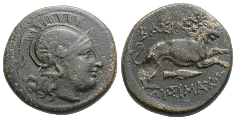 KINGS OF THRACE (Macedonian). Lysimachos (305-281 BC). AE Unit. Lysimacheia.
Obv...