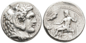 Greek, Kings of Macedon. Babylon. Alexander III "the Great" 336-323 BC. Tetradrachm AR,26,5 mm., 16,97 g.
Head of Herakles right, wearing lion skin he...