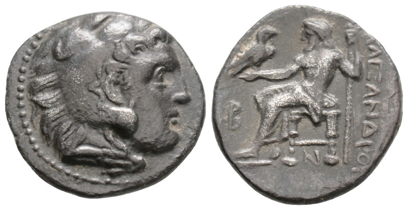 KINGS OF MACEDON. Alexander III 'the Great' (336-323 BC). Drachm. Kolophon.
Obv:...