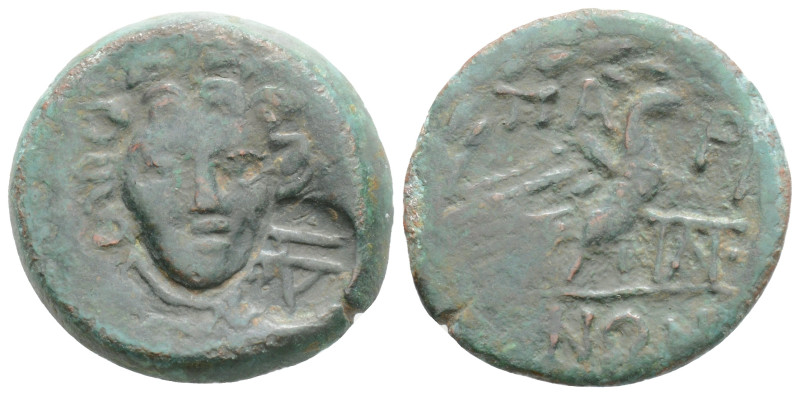 MYSIA. Parion. Ae (Circa 2nd-1st centuries BC).
Obv: Facing gorgoneion; c/m: Mon...