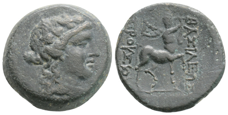 KINGS OF BITHYNIA. Prusias II Kynegos (182-149 BC). Ae. Nikomedeia.
Obv: Draped ...