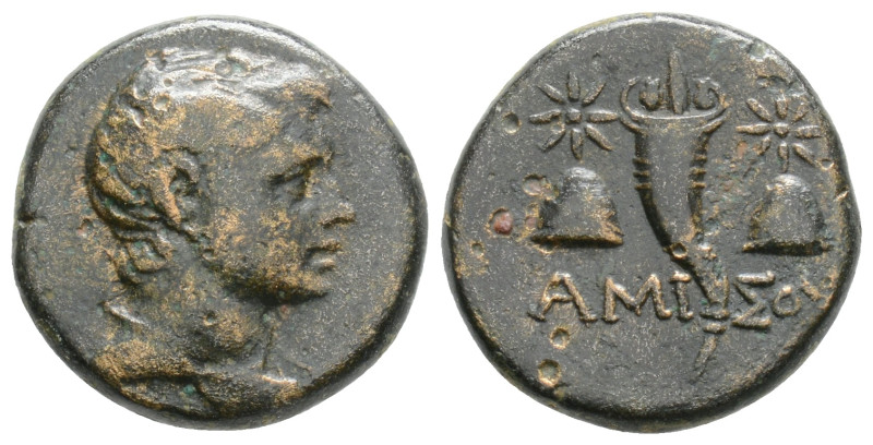 PONTOS. Amisos. Ae. Struck under Mithradates VI (Circa 120-111 or 110-100 BC).
O...