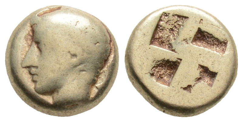 IONIA. Phokaia. EL Hekte (Circa 478-387 BC).
Obv: Head of Dionysos left, wearing...