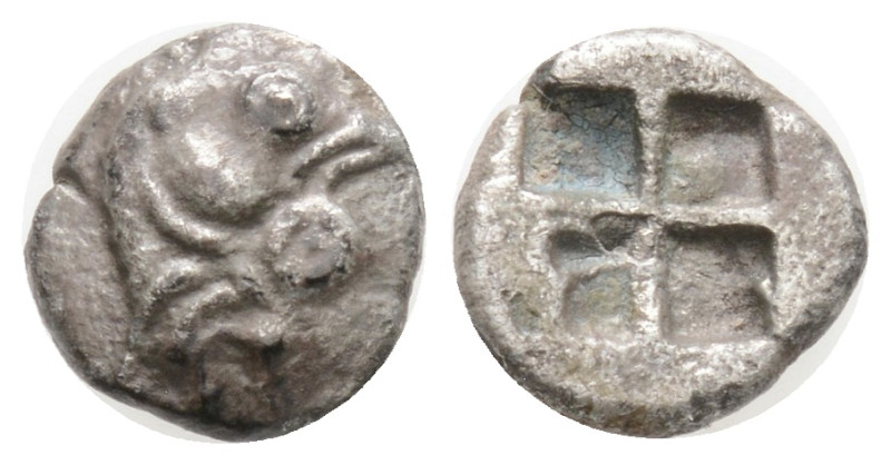 IONIA. Phokaia. Obol (6th century BC).
Obv: Head of seal right.
Rev: Quadriparti...