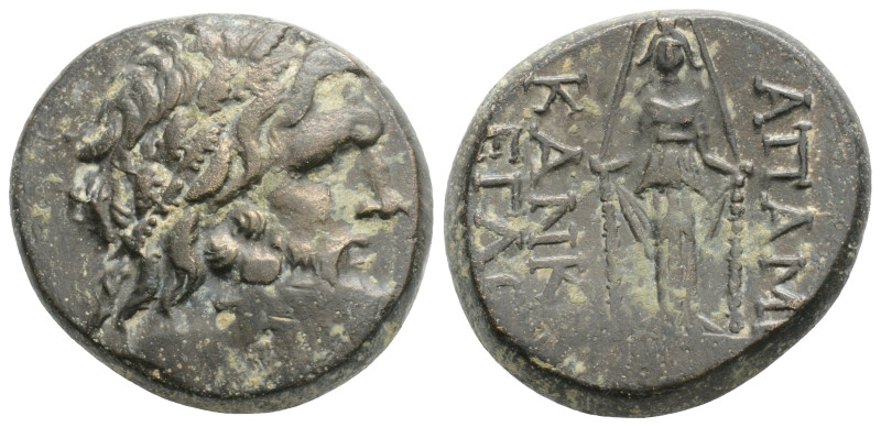 PHRYGIA. Apameia. Ae (Circa 88-40 BC).Kankaros, eglogistes.
Obv: Laureate head o...