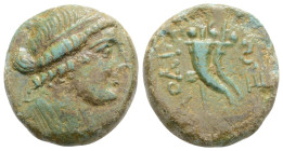 PHRYGIA. Laodikeia. Ae (Circa 158-138 BC).
Obv: Head of Aphrodite right, wearing stephane.
Rev: ΛAOΔI / KEΩN. Double cornucopia. BMC 32; HGC 7, 736....