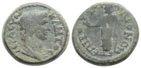 LYDIA. Maeonia. Pseudo-autonomous. Time of Trajan (98-117). Ae. Philopatȏr, magistrate.
Obv: ΙЄΡΑ ϹΥΝΚΛΗΤΟϹ. Draped bust of Senate right.
Rev: ΕΠΙ ΦΙΛ...