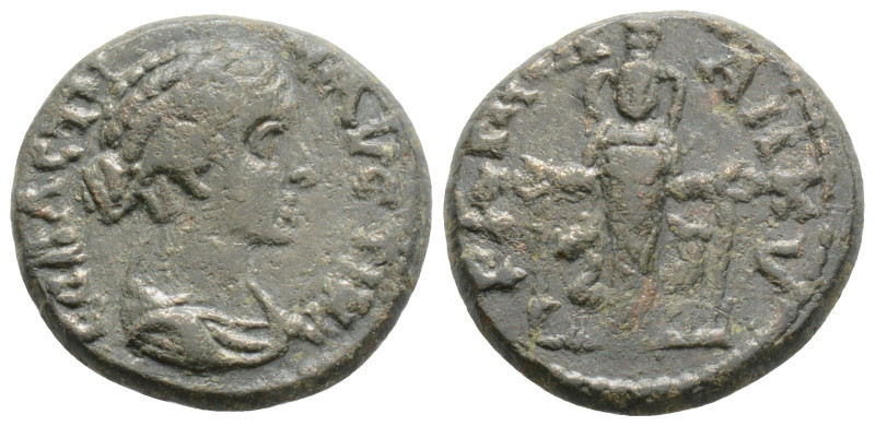 PHRYGIA. Ankyra. Faustina I (Augusta, 138-140/1). Ae.
Obv: ΦΑΥСΤЄΙΝΑ СЄΒΑСΤΗ. Dr...