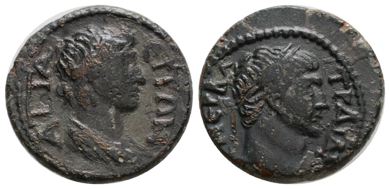 MYSIA, Attaea, Trajan (98-117 AD). Ae.
Obv: ΑΥΤ ΝΕΡ...ΤΡΑΙΑNOC, laureate head to...