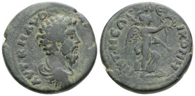 BITHYNIA,Nicomedia,Marcus Aurelius (161-180 AD). Ae.
Obv: laureate-headed bust of Marcus Aurelius, wearing cuirass and paludamentum
Rev: Nike advancin...