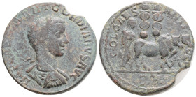 Roman Provincial, Pisidia. Antioch. Gordian III. AD 238-244. Bronze Æ, 23mm., 27,3 g.
IMP CAES M ANT GORDIANVS AVG, laureate, draped and cuirassed bus...