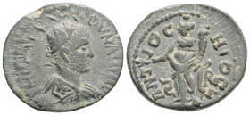 Pisidia, Antiochia. Volusian. A.D. 251-253. AE
radiate, draped and cuirassed bust of Volusian right
Rev: Tyche standing left cornucopiae BMC.19.199.- ...