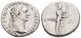 CAPPADOCIA. Caesarea. Domitian (81-96). Didrachm.
Obv: AYT KAI ΔOMITIANOC CEBACTOC ΓEPM.
Laureate head right.
Rev: ETO IΓ.
Athena standing right, hold...