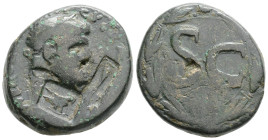 SYRIA. Seleucis and Pieria. Antioch. Nero (54-68). Ae.
Obv: IM NER CLA CAESAR. Laureate head right. Rev: S C. Legend within circle; wreath around. RPC...