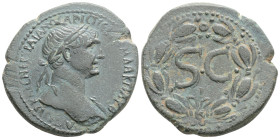 SYRIA. Seleucis and Pieria. Antioch. Trajan (98-117). Ae.
Obv: AYTOKP KAIC NEP TRAIANOC CEB ΓEPM ΔAK. Laureate head right.
Rev: S C, B below; all with...
