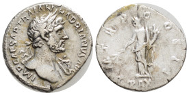 Hadrian (117-138). AR Denarius (19,2 mm, 2,87 g). 
Rome. Laureate head of Hadrian to right, with slight drapery on his left shoulder. R/ P M TR P COS ...