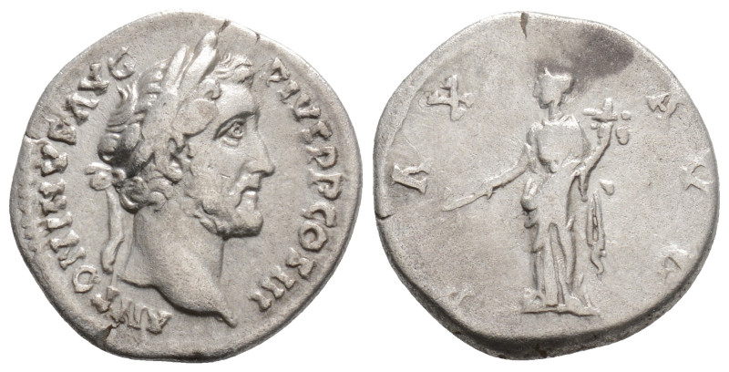 ANTONINUS PIUS (138-161 AD). Rome. AR Denarius.
Obv: ANTONINVS AVG PIVS P P COS ...