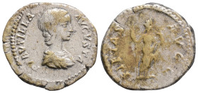 PLAUTILLA (Augusta, 202-205). Denarius. Rome.
Obv: PLAVTILLA AVGVSTA.
Draped bust right.
Rev: PIETAS AVGG.
Pietas standing right, holding sceptre ...