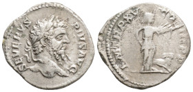 SEPTIMIUS SEVERUS (193-211). Denarius. Rome.
Obv: SEVERVS PIVS AVG.
Laureate head right.
Rev: P M TR P XV COS III P P.
Africa standing right, wearing ...